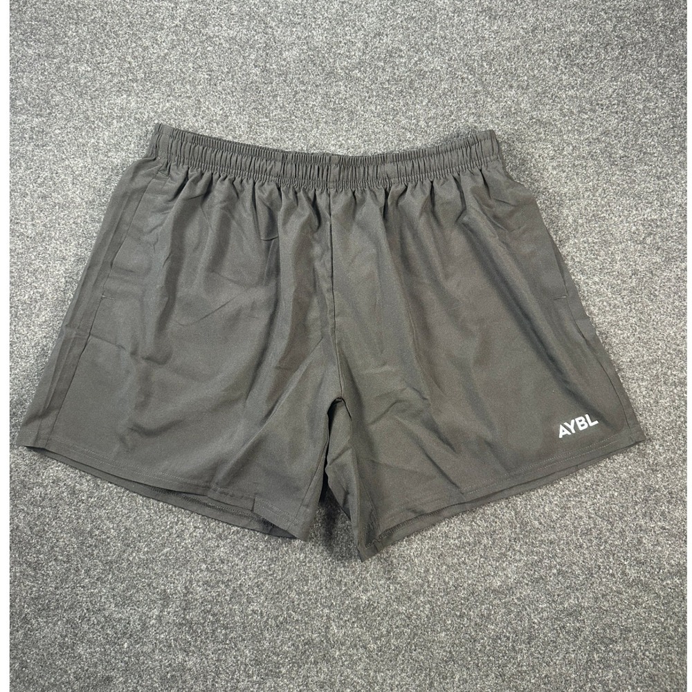 AYBL Core 5 Shorts Black Mens XL Athletic Gym Running NWT